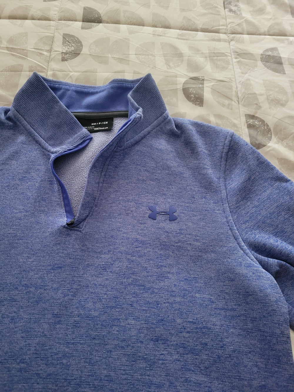 Under Armour Men's Heathered Periwinkle Half-Zip Pullover